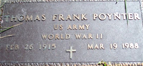 Thomas F. Poynter Grave Marker