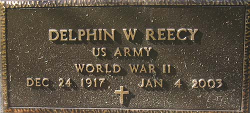 Delphin W. Reecy Grave Marker