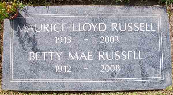 Maurice L. Russell Grave Marker