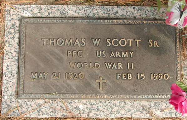 Thomas W. Scott Grave Marker