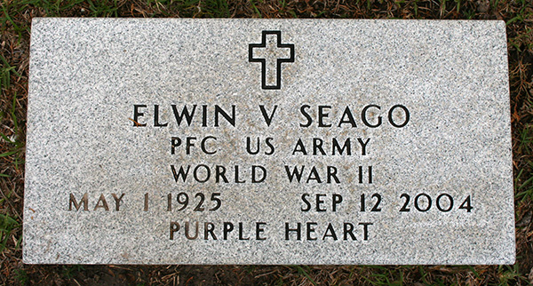 Elwin V. Seago Grave Marker