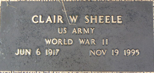 Clair W. Sheele Grave Marker