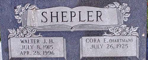 Walter J. H. Shepler Grave Marker