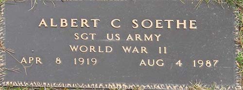 Albert C. Soethe Grave Marker