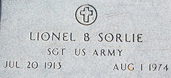 Lionel B. Sorlie Grave Marker