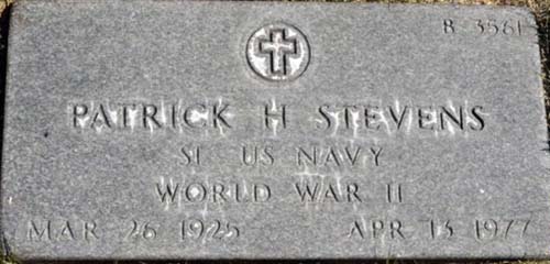 Patrick H. Stevens Grave Marker