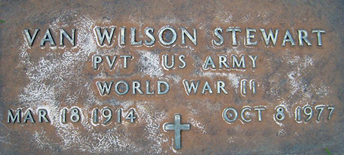 Van W. Stewart Grave Marker