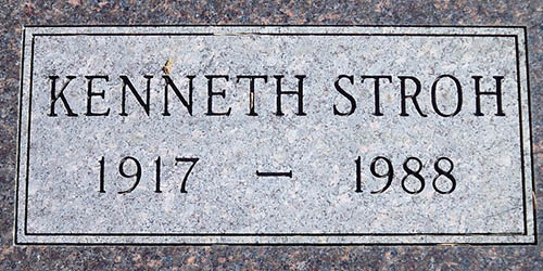 Kenneth E. Stroh Grave Marker