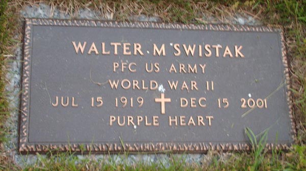 Walter M. Swistak Grave Marker