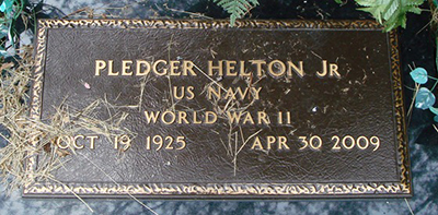 pledger helton jr grave marker