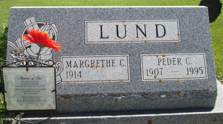 Peder C. Lund grave marker