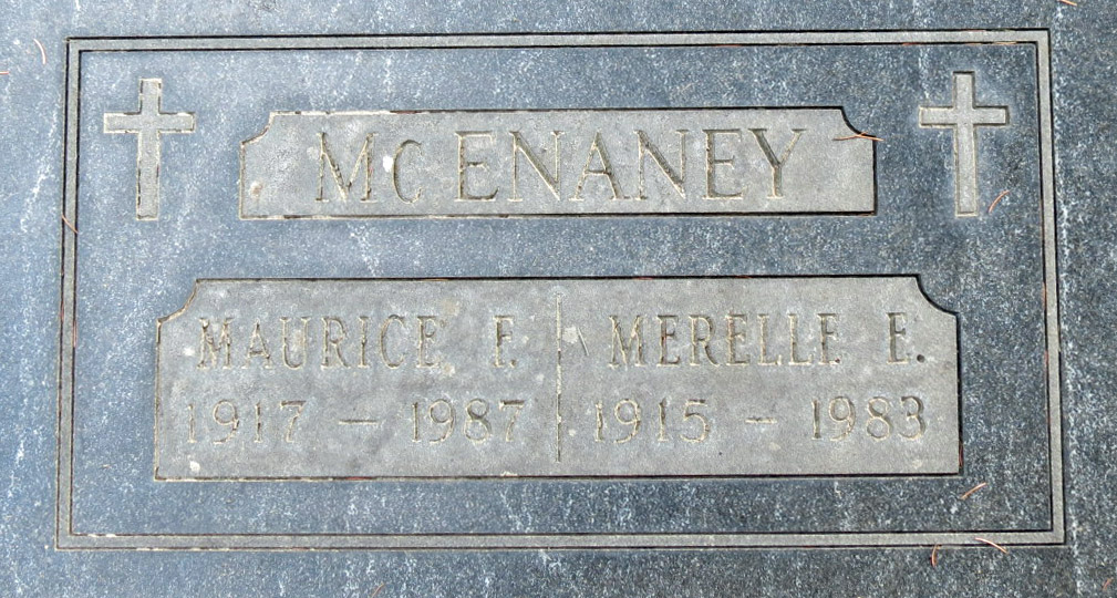 maurice f. mcenaney grave marker