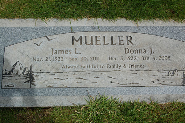 James L. Mueller grave marker