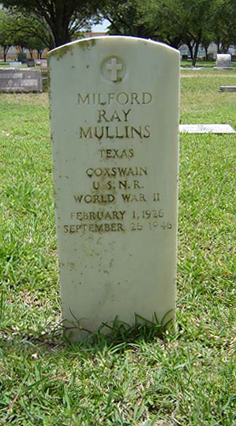 Milford R. Mullins grave marker