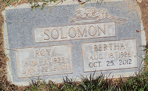 Roy E. Solomon grave marker