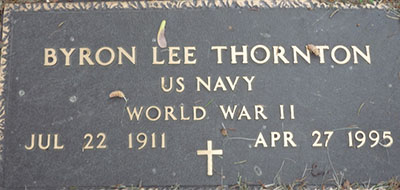 byron thornton Grave marker