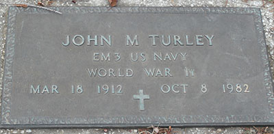 John M. Turley grave marker